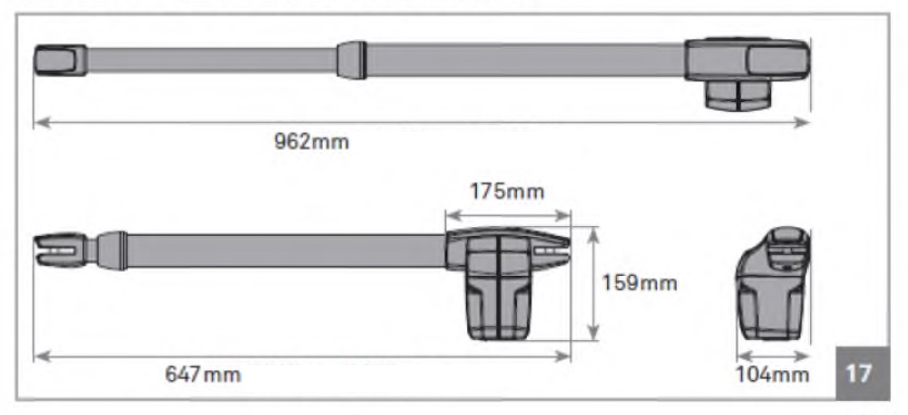 Kapumotor méret Lince 300 Kapomotor méret Lince 300